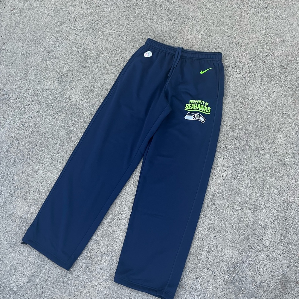 Nike Seattle Seahawks On-Field Therma-FIT Training Sweatpants - Navy Size L